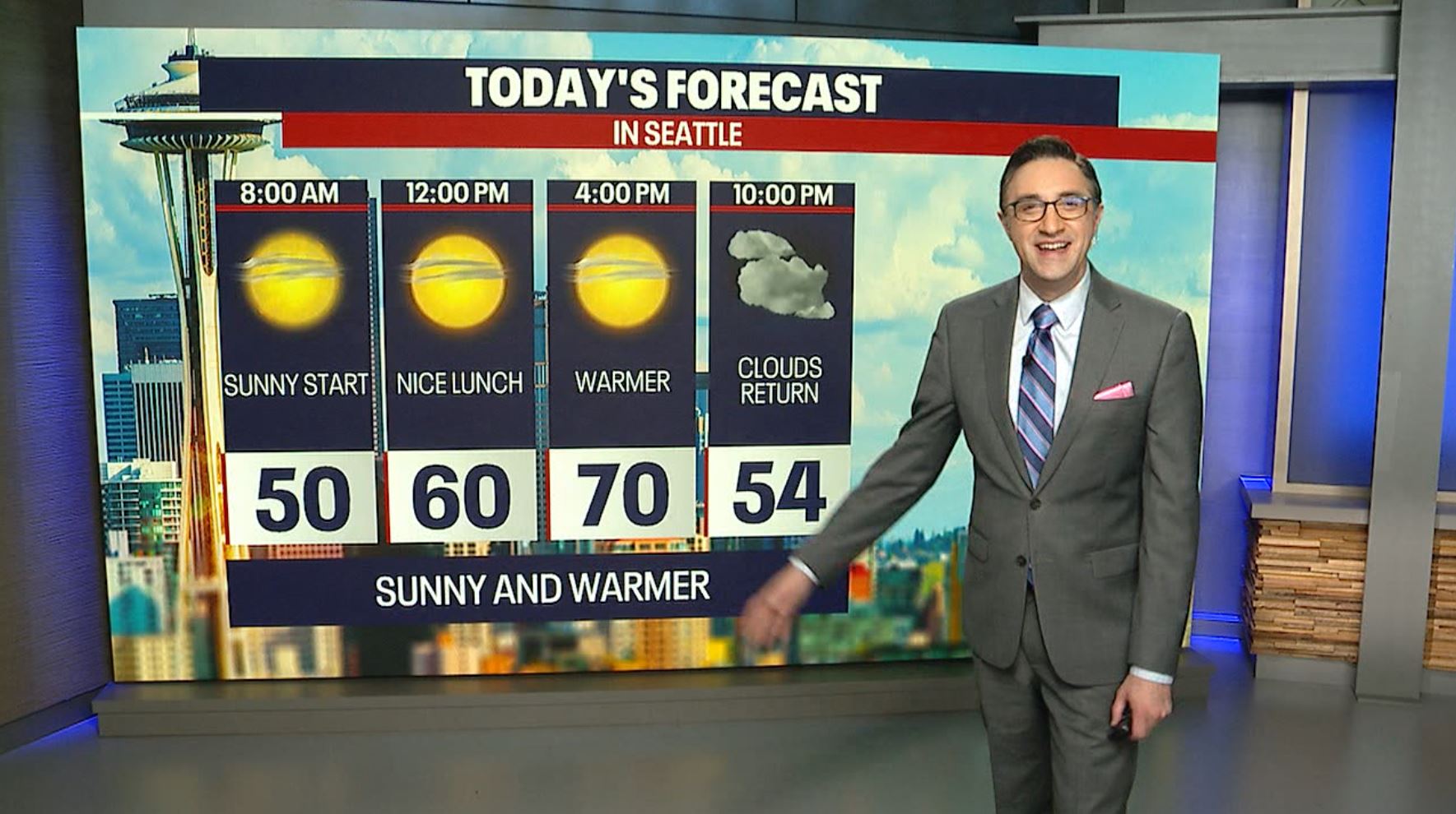 Seattle weather: Mostly sunny and much warmer Friday