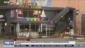 Car rams into building in Seattle's Fremont neighborhood