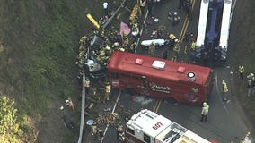 Converted school bus involved in serious crash with another vehicle in Leesburg