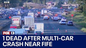 1 dead after multi-vehicle crash on I-5 near Fife
