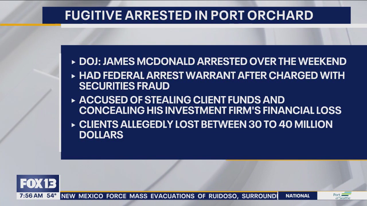 Fugitive arrested in Port Orchard | FOX 13 Seattle