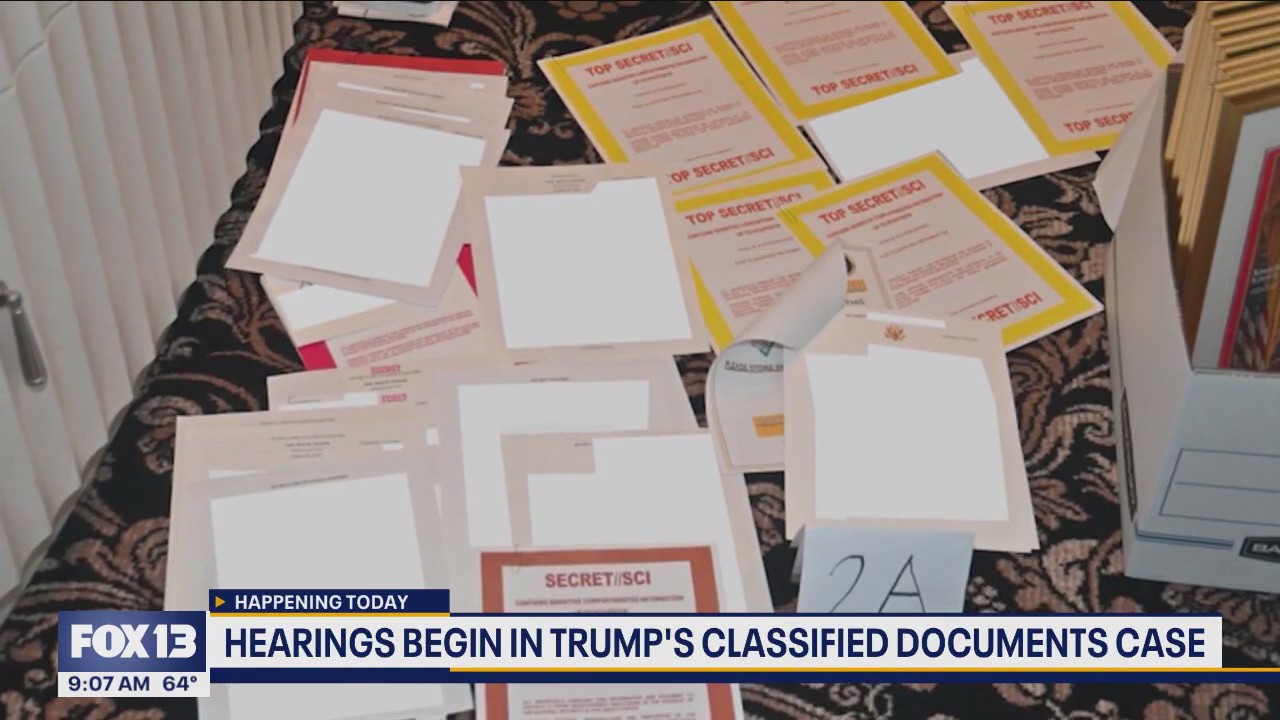 Hearings begin in Trump's classified documents case