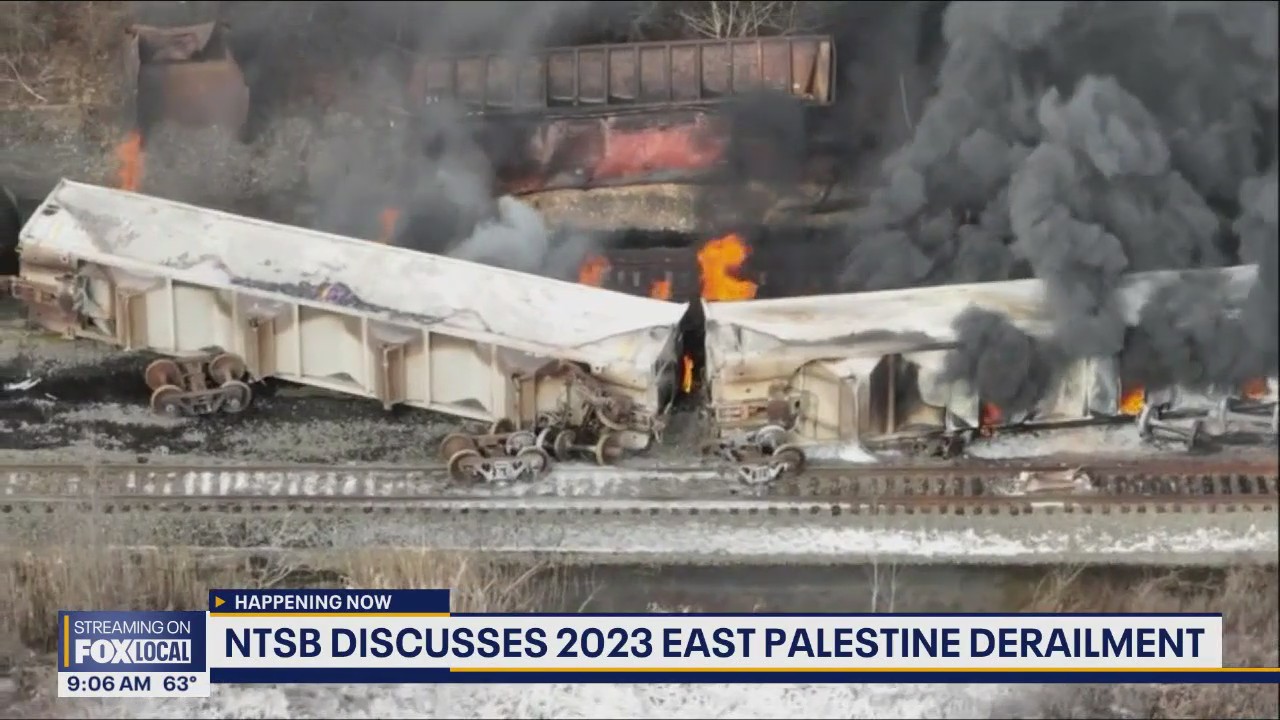 NTSB discusses 2023 Ohio train derailment
