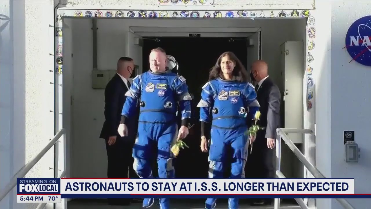 Astronauts to stay at I.S.S. longer than expected