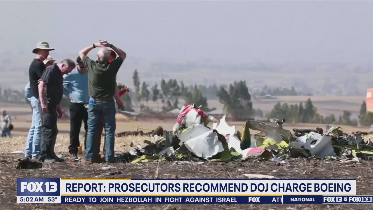Prosecutors recommend DOJ charges Boeing: Report