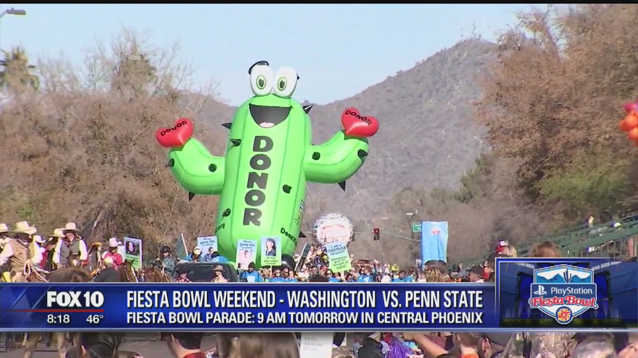 Fiesta Bowl Parade preps underway in Phoenix