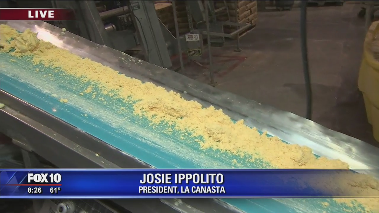 Making tortilla chips at La Canasta