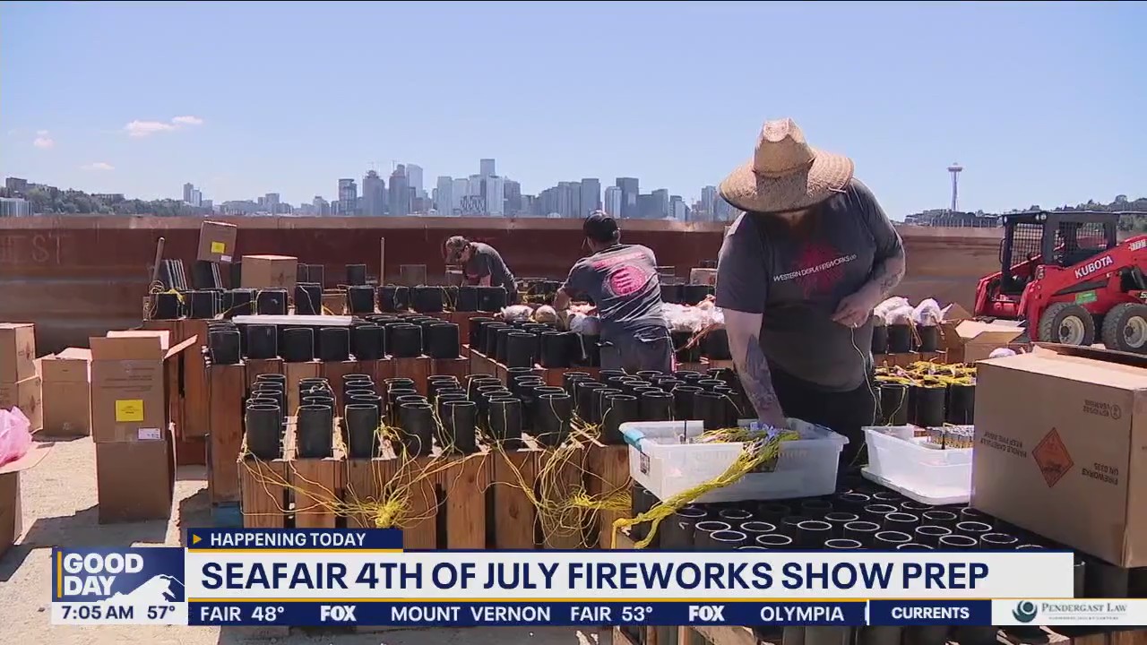 Preparing for Seafair 4th of July Fireworks Show