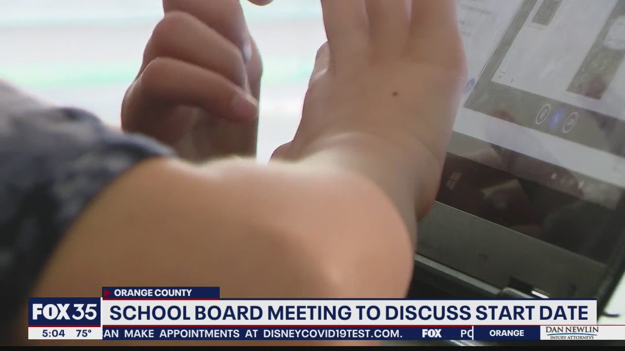 Orange County School Board meeting to discuss start date