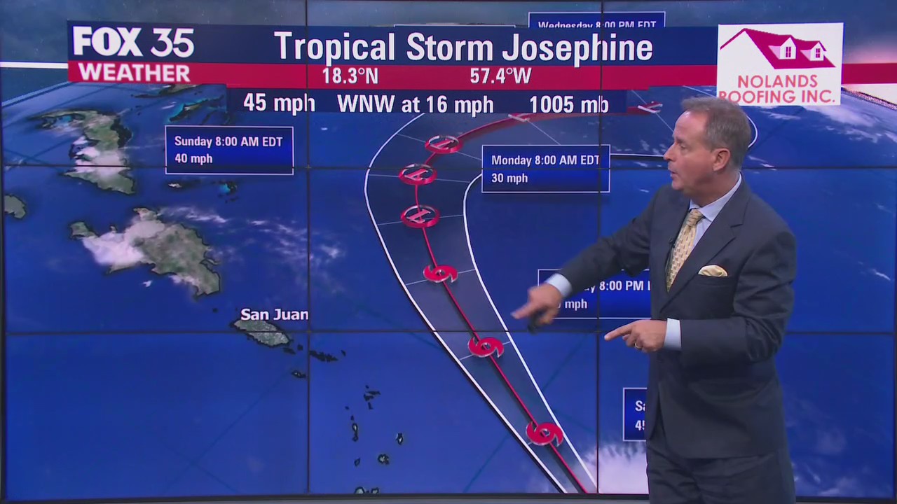 Two tropical storms moving over Atlantic