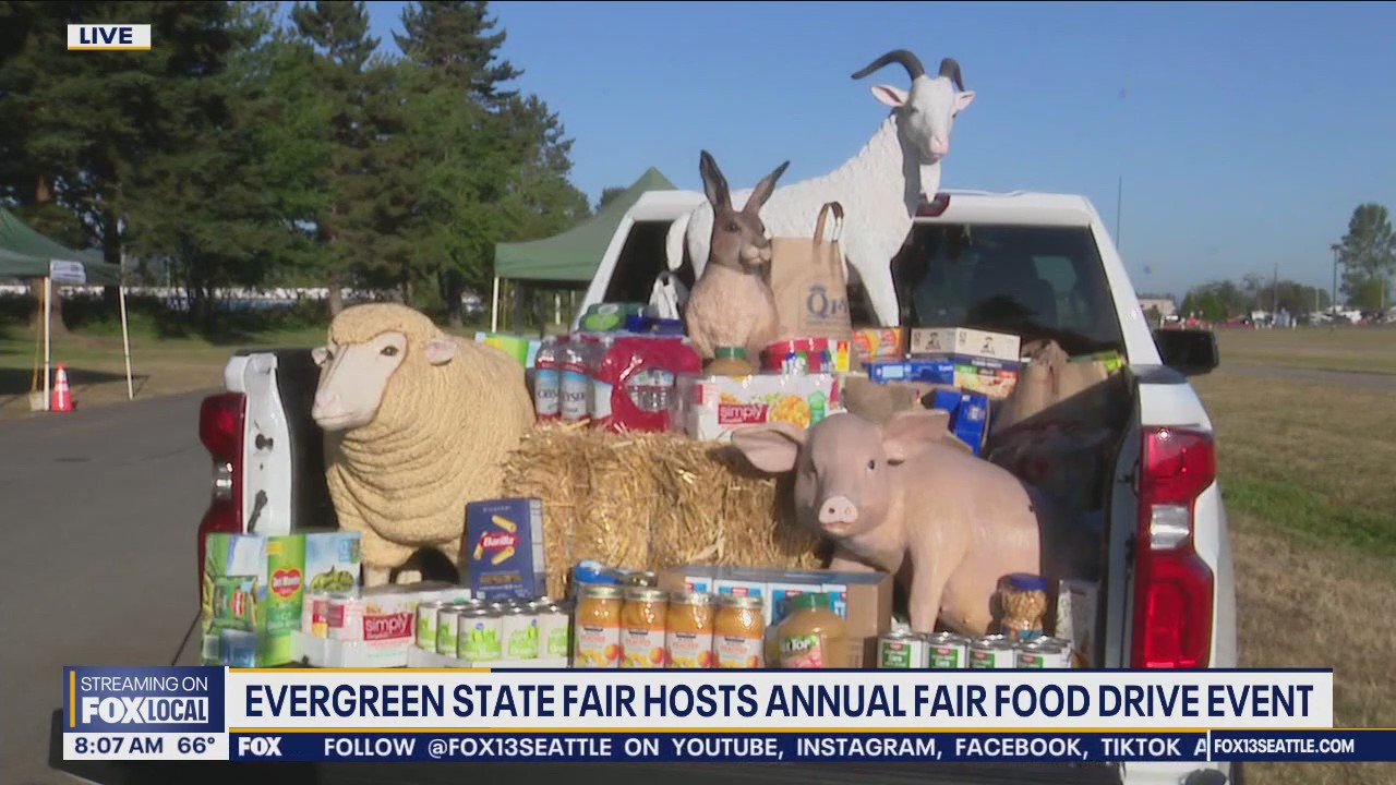 Evergreen State Fair hosts annual food drive event to earn a free ticket