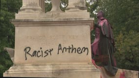 Francis Scott Key monument vandalized in Baltimore