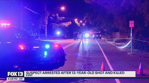 Suspect arrested after 13-year-old boy shot, killed in Kent