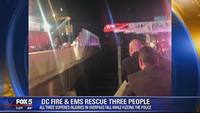 3 people fall from overpass after chase with DC police