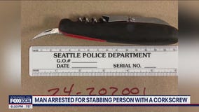 Man arrested for stabbing person with corkscrew in downtown Seattle
