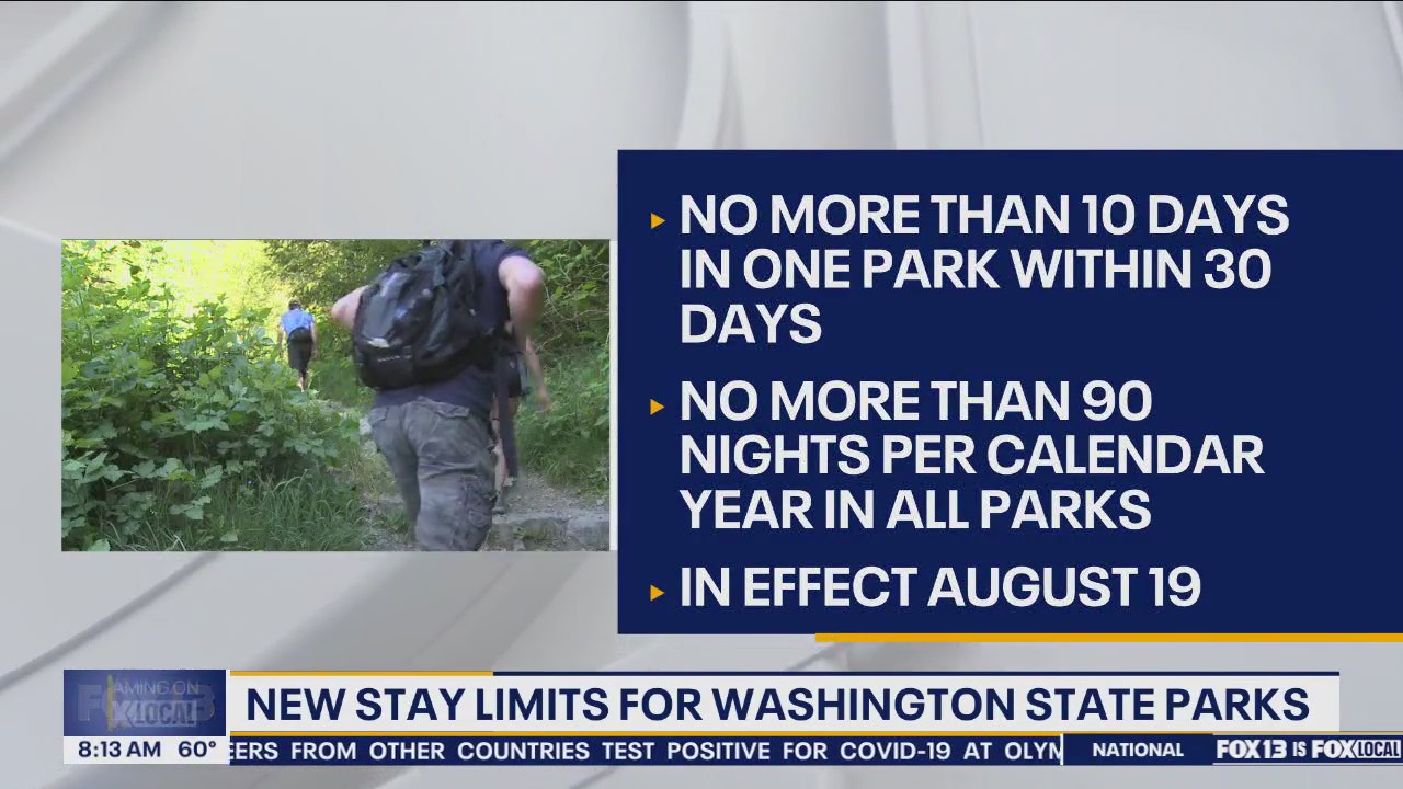 New camping limits for Washington State Parks start in August