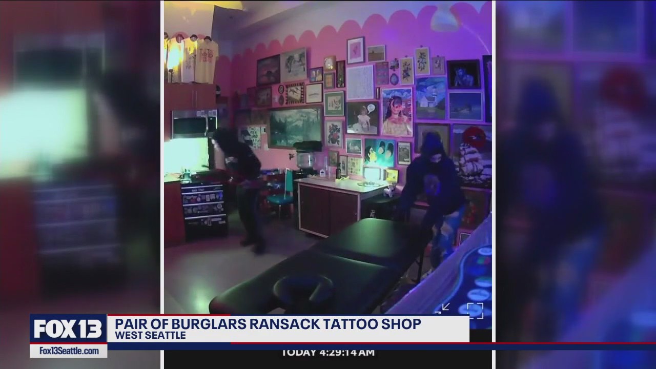 Pair of burglars ransack West Seattle tattoo shop