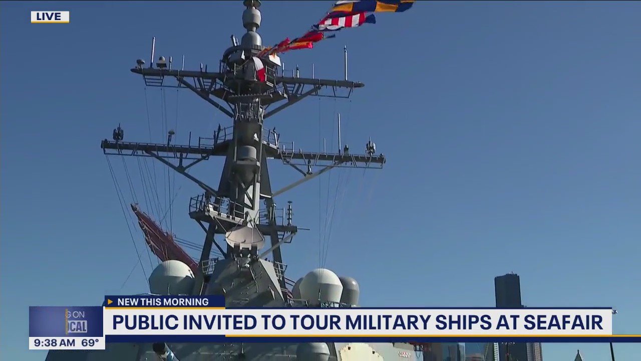 Touring military ships during Seafair