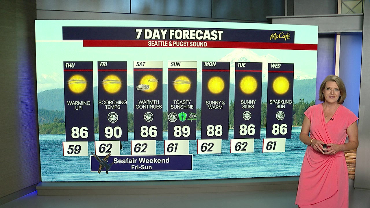 Seattle weather: Sunny and warm rest of the week