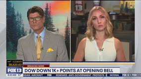 DOW drops 1,000 points at opening bell