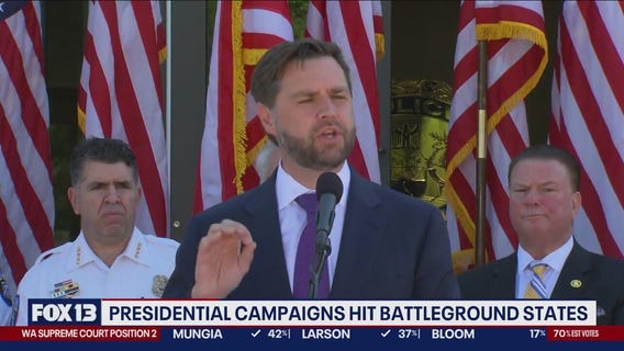 Presidential campaigns hit battleground states