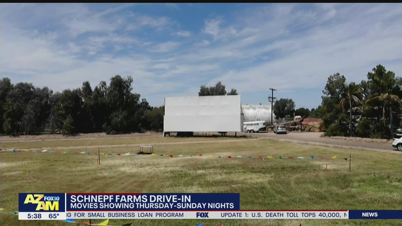 Schnepf Farms in Queen Creek now showing drive-in movies