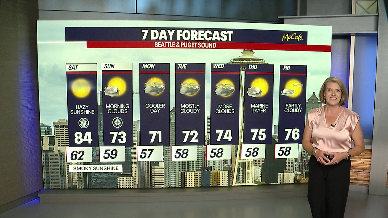 Seattle weather: Warm, hazy and sunny Saturday