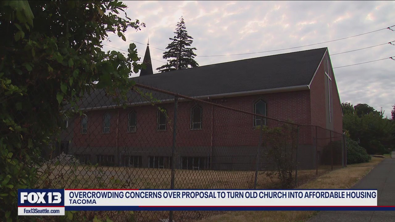 Tacoma residents oppose controversial plan to turn vacant church into affordable housing