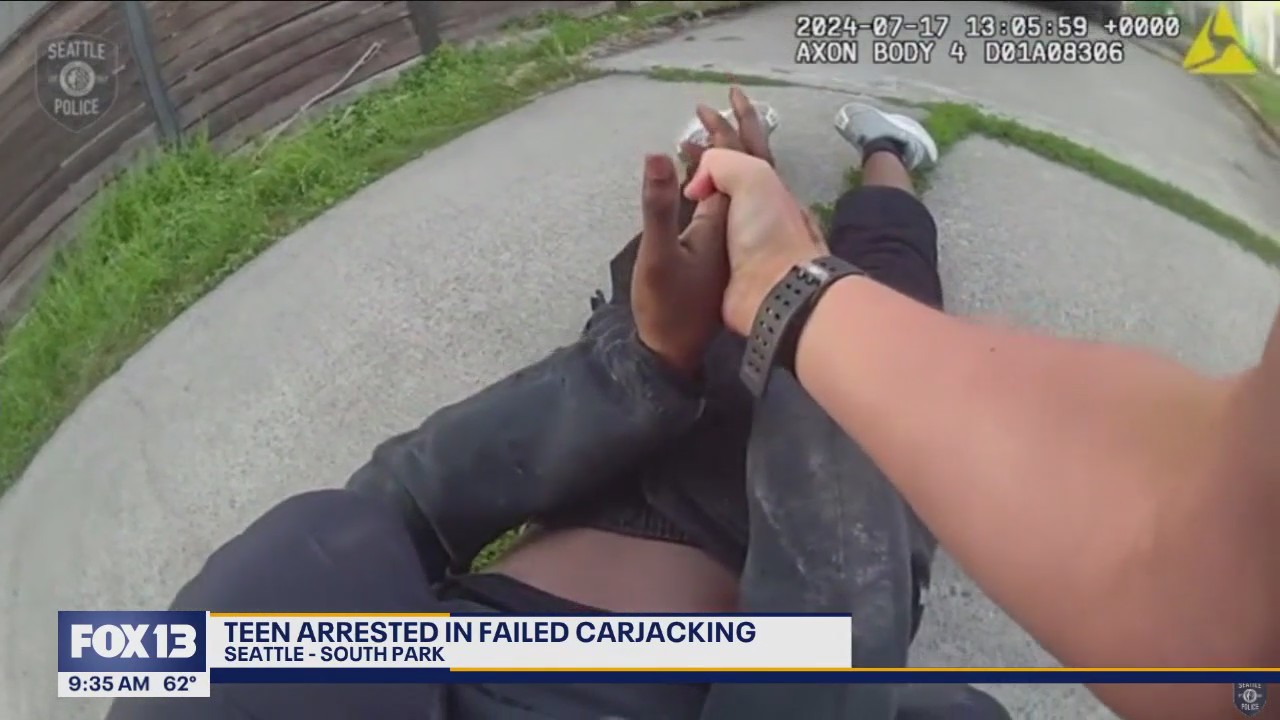 Teen arrested in failed carjacking: New bodycam video