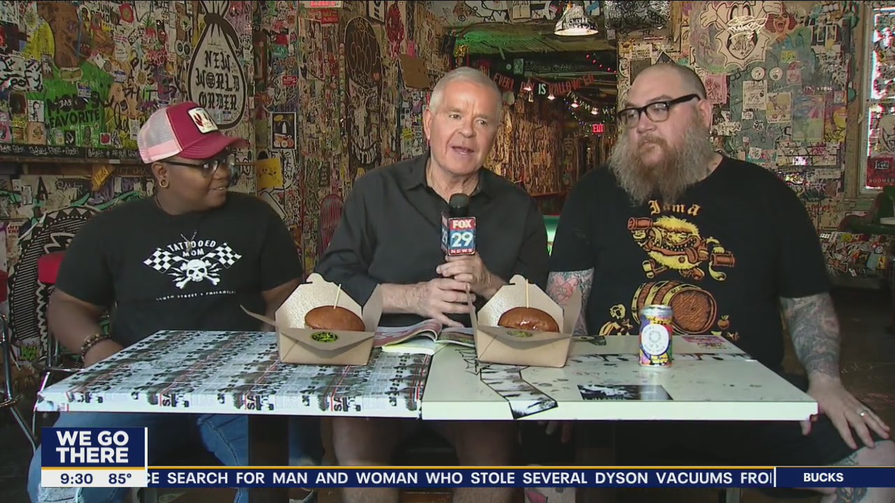 Pickle fried chicken sandwich at Tattooed Mom