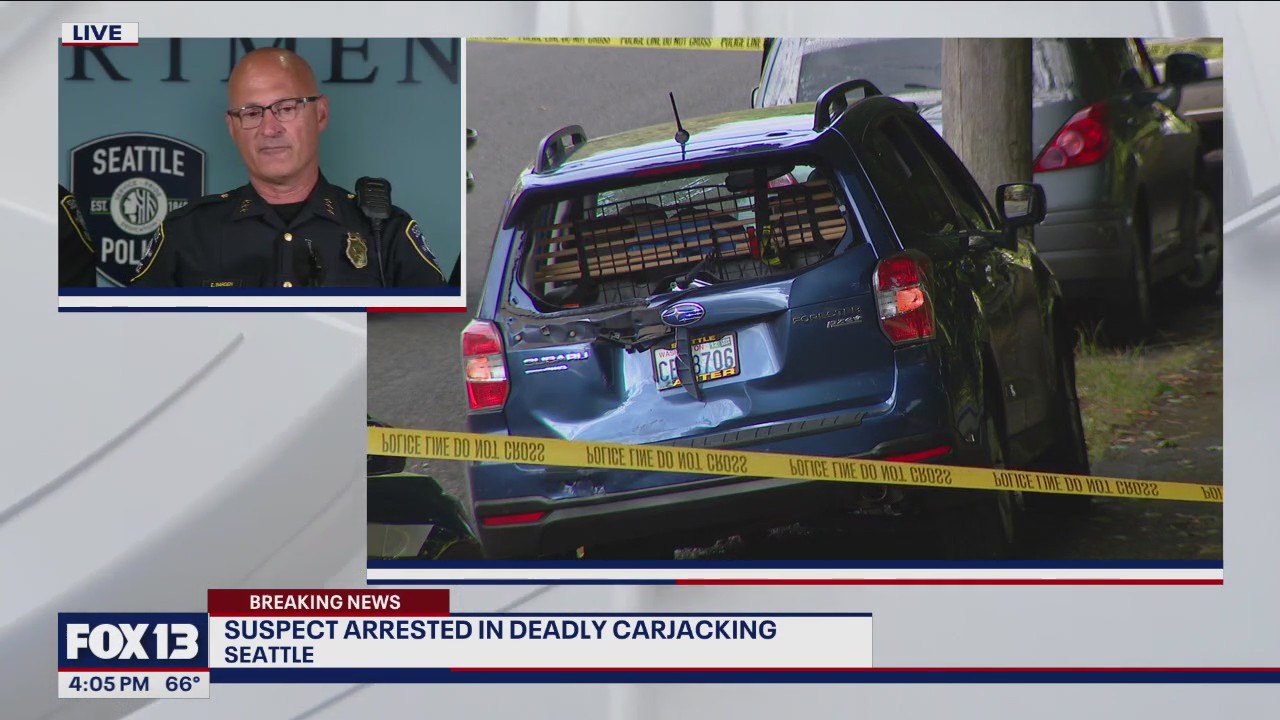 Seattle Police announce arrest of carjacking, homicide suspect | FOX 13 ...