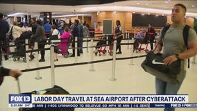 Labor Day Travel at SEA airport after cyberattack