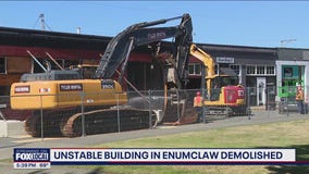 Unstable building in Enumclaw demolished
