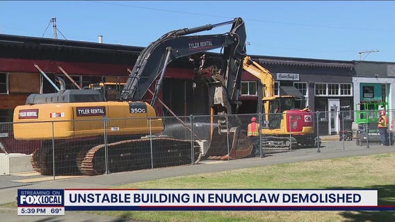 Unstable building in Enumclaw demolished