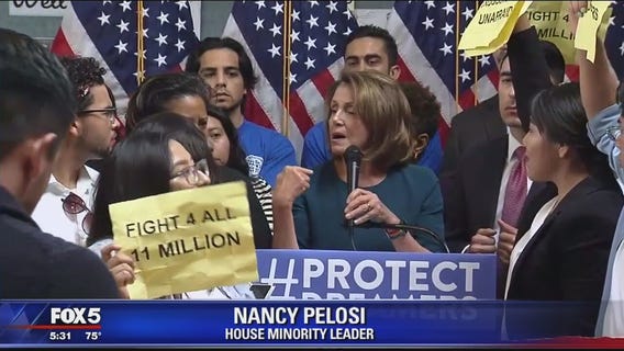 Young immigrants shout down Democratic leader Nancy Pelosi