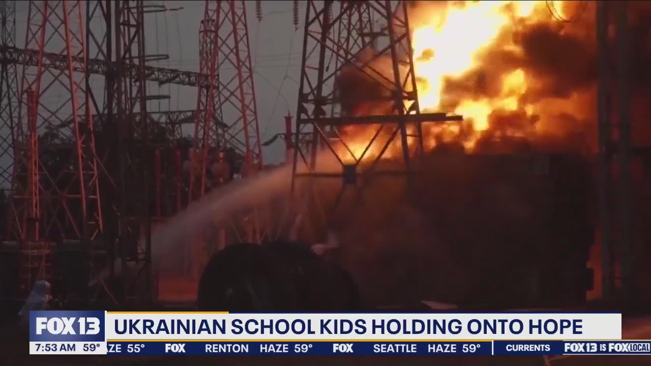 Ukrainian school kids holding onto hope