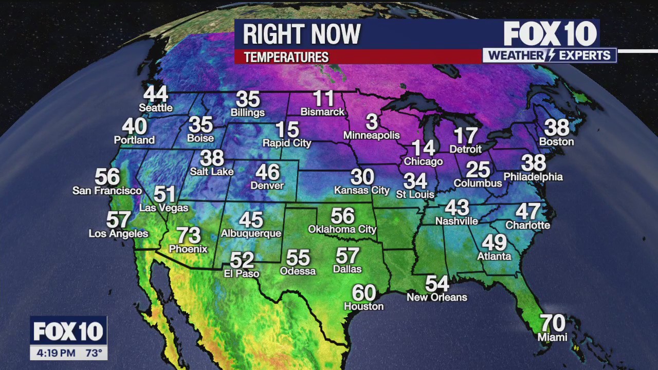4 p.m. Weather Forecast - 12/12/24