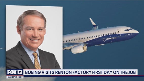 Boeing's new CEO visits factory that makes the 737 Max