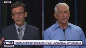Bob Ferguson, Dave Reichert face off in first WA gubernatorial debate