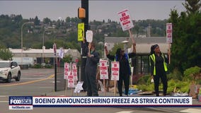 Boeing announces hiring freeze as strike continues
