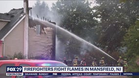 2-alarm fire tears through Burlington County home