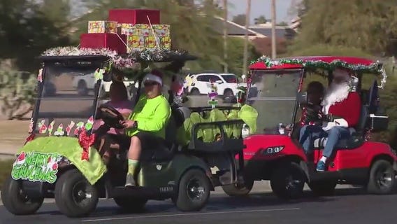 Valley neighborhood holds golf cart holiday parade