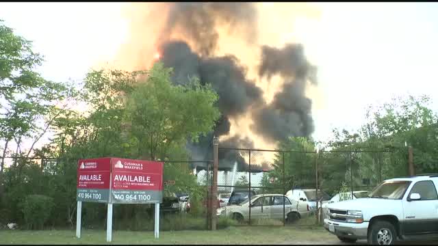 Fire at south Baltimore warehouse