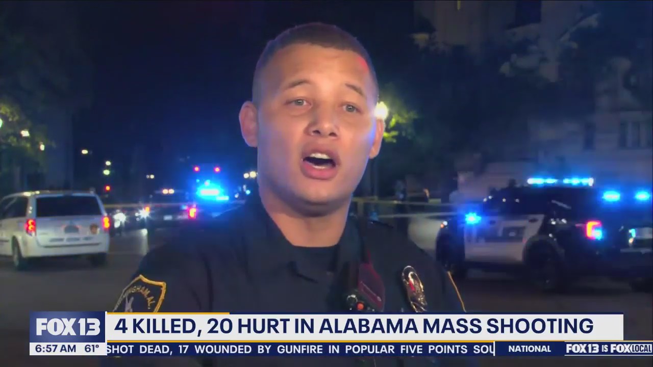 4 killed, 20 hurt in Alabama mass shooting