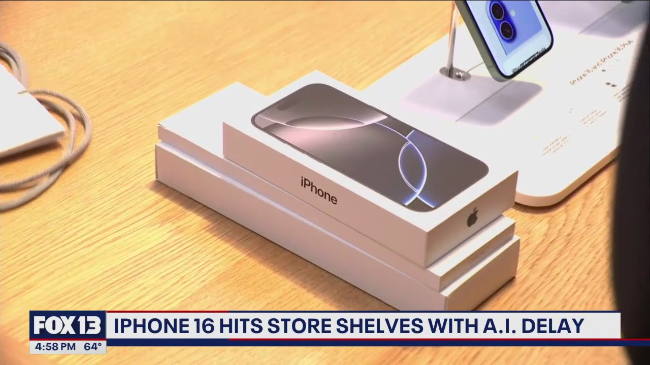 iPhone 16 hits store shelves with AI delay