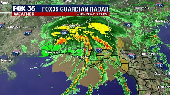 Sally now a tropical storm as it moves inland