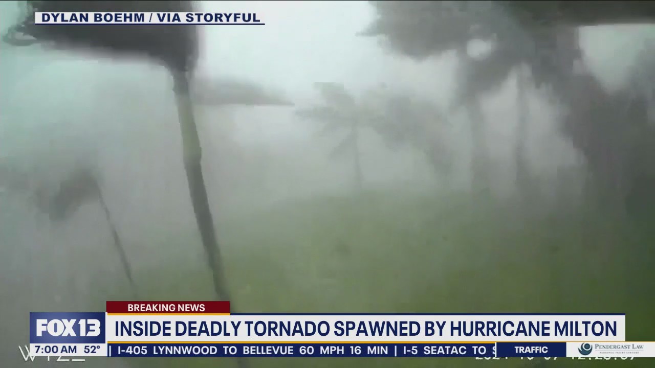 Inside deadly tornado spawned by Hurricane Milton in Florida