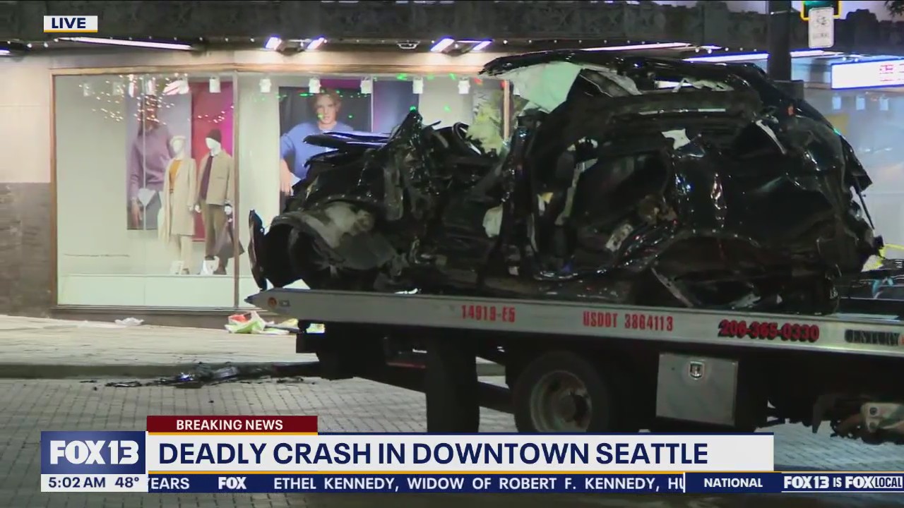 Deadly crash in Downtown Seattle