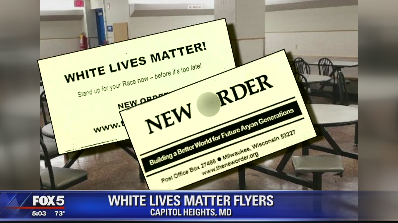 'White Lives Matter' fliers found inside Maryland post office