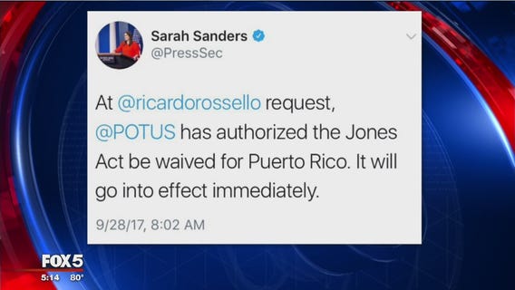 Trump clears way for more Puerto Rico aid